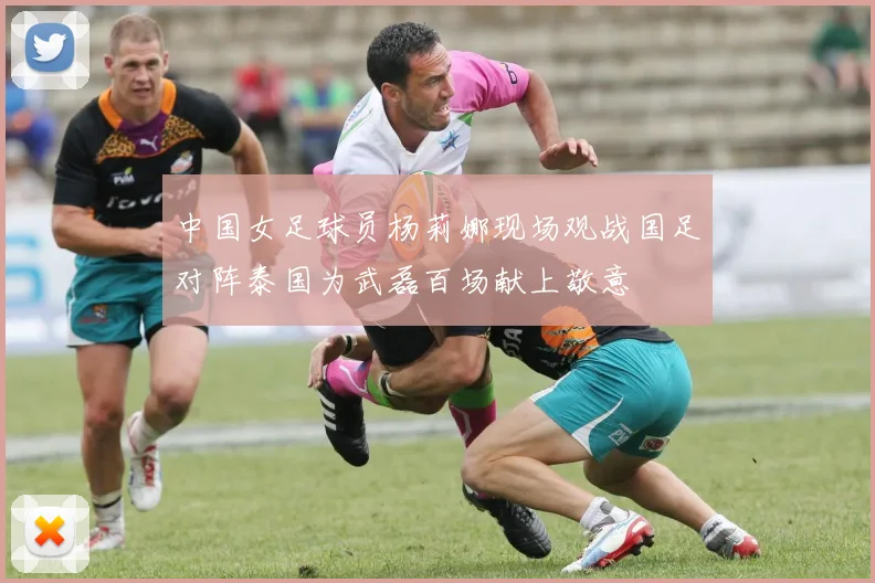 中国女足球员杨莉娜现场观战国足对阵泰国为武磊百场献上敬意